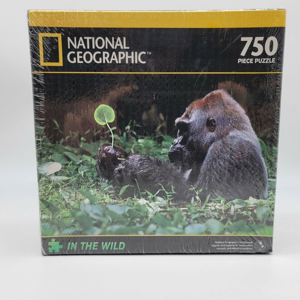 National Geographic In The Wild Silverback Gorilla Puzzle 750 Piece New Sealed